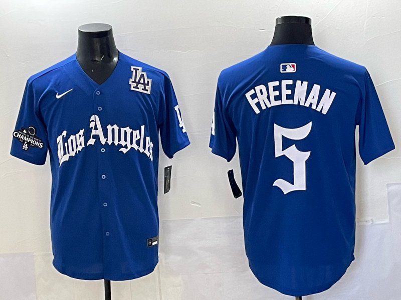 Men Los Angeles Dodgers #5 Freeman Blue 2025 Nike MLB Jersey style 006->los angeles dodgers->MLB Jersey